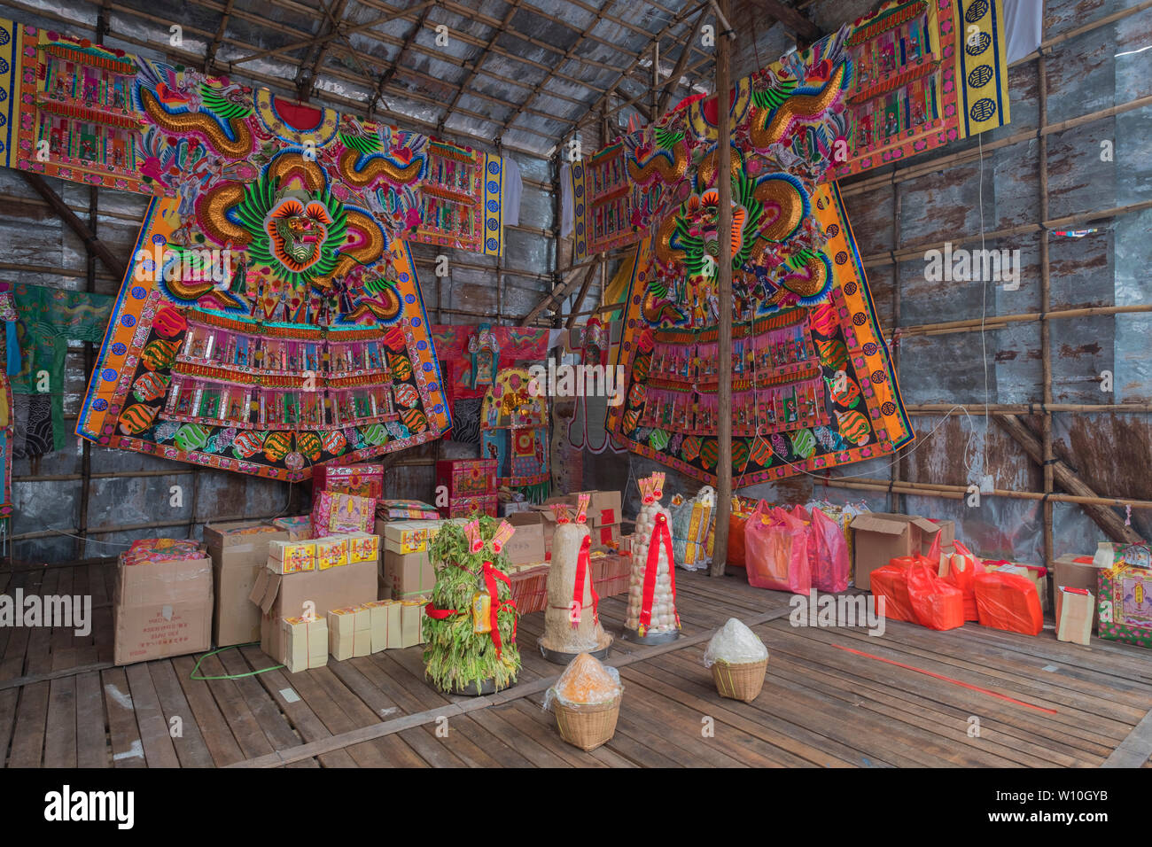 Sacred Robes of Chinese Hungry Ghost (Yu Lan) festival. It is a set of ...