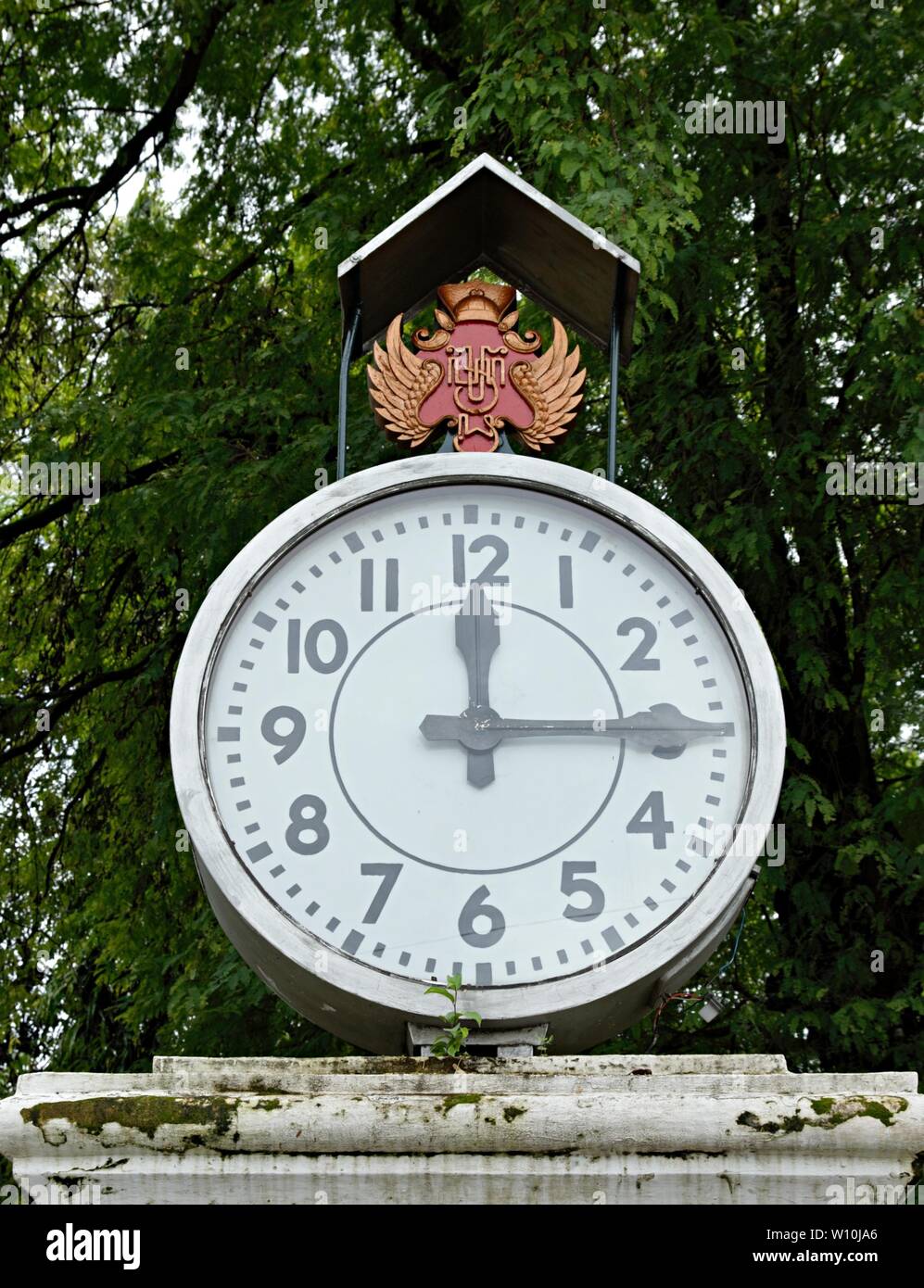 Antique clock in Yogyakarta Palace' garden. Yogyakarta Palace, or