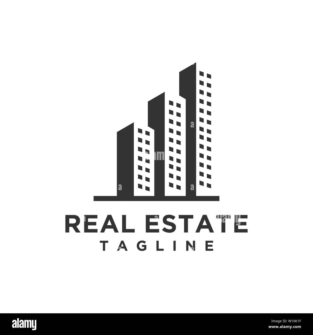 Luxury real estate logo design vector or building, hotel, home symbol for property business needs Stock Photo