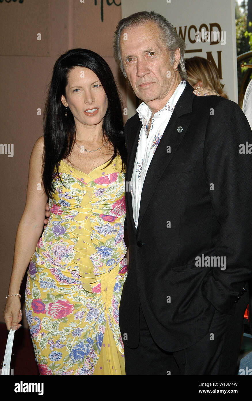 David Carradine & Wife Annie Bierman at the Hollywood Foreign Press