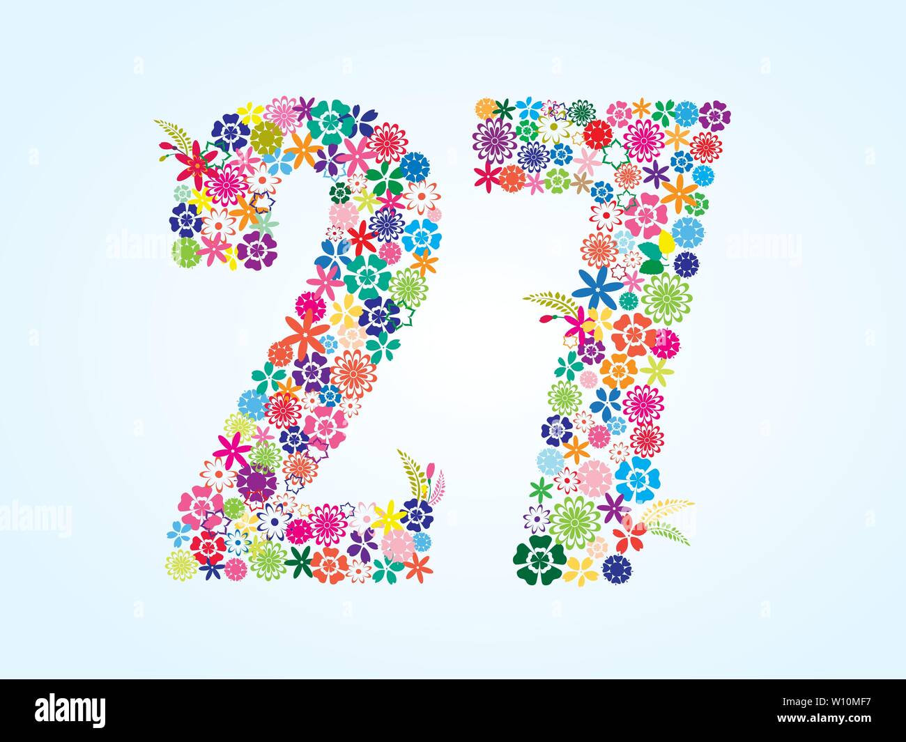 Happy birthday twenty seven 27 Stock Vector Images Alamy