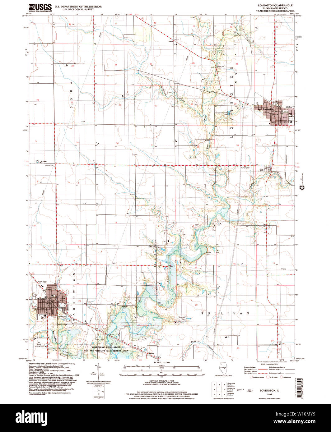 Map of lovington Cut Out Stock Images & Pictures Alamy