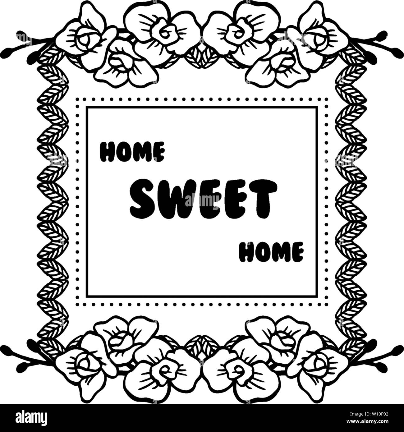 Vector illustration decoration flower frame for various shape of card ...