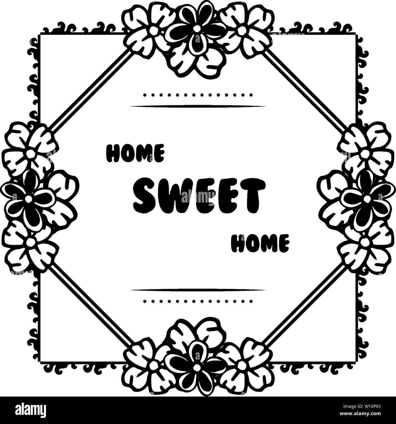 Vector illustration decoration flower frame for various shape of card ...