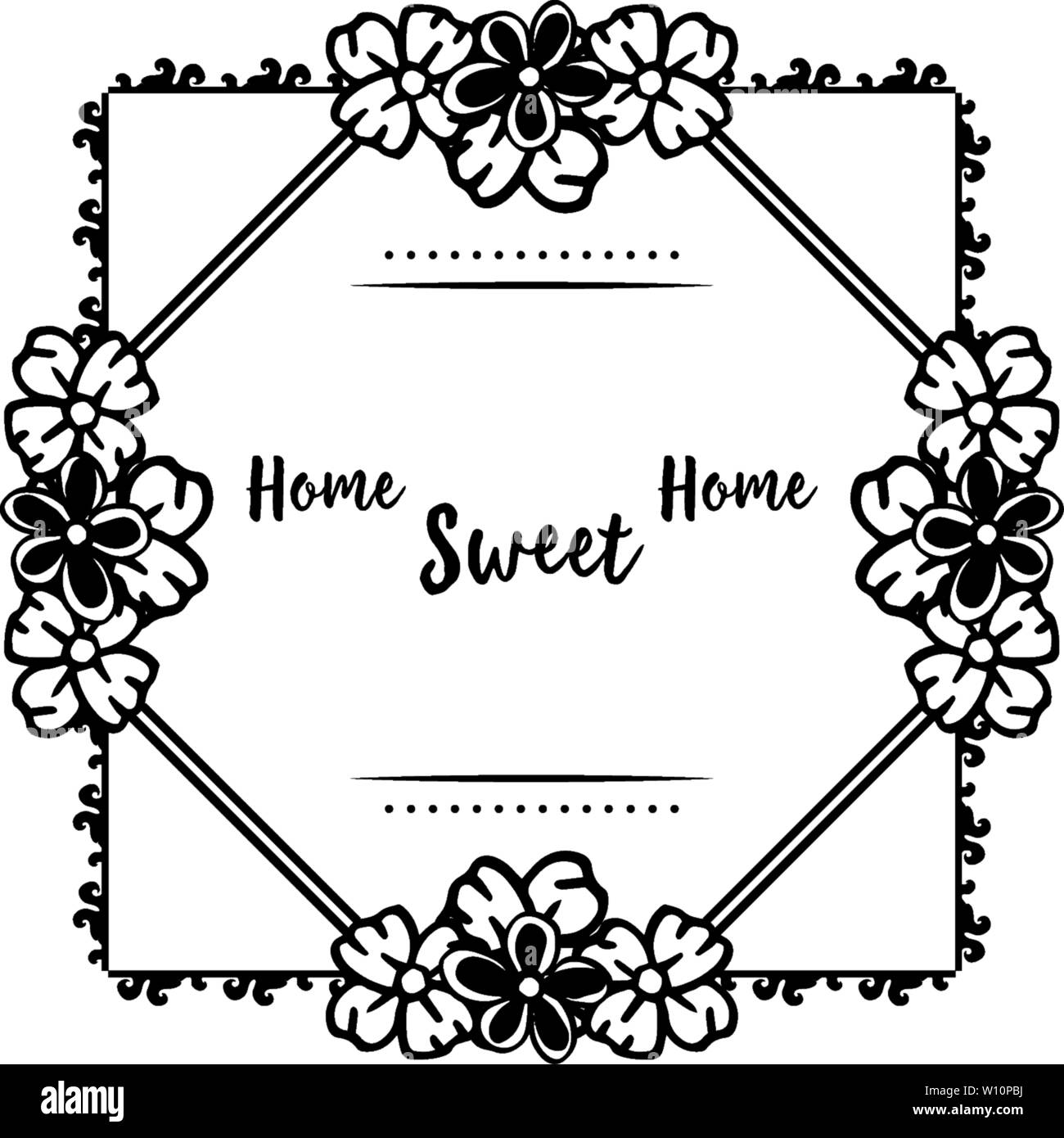 Vector illustration beautiful flower frame for decorative banner of ...