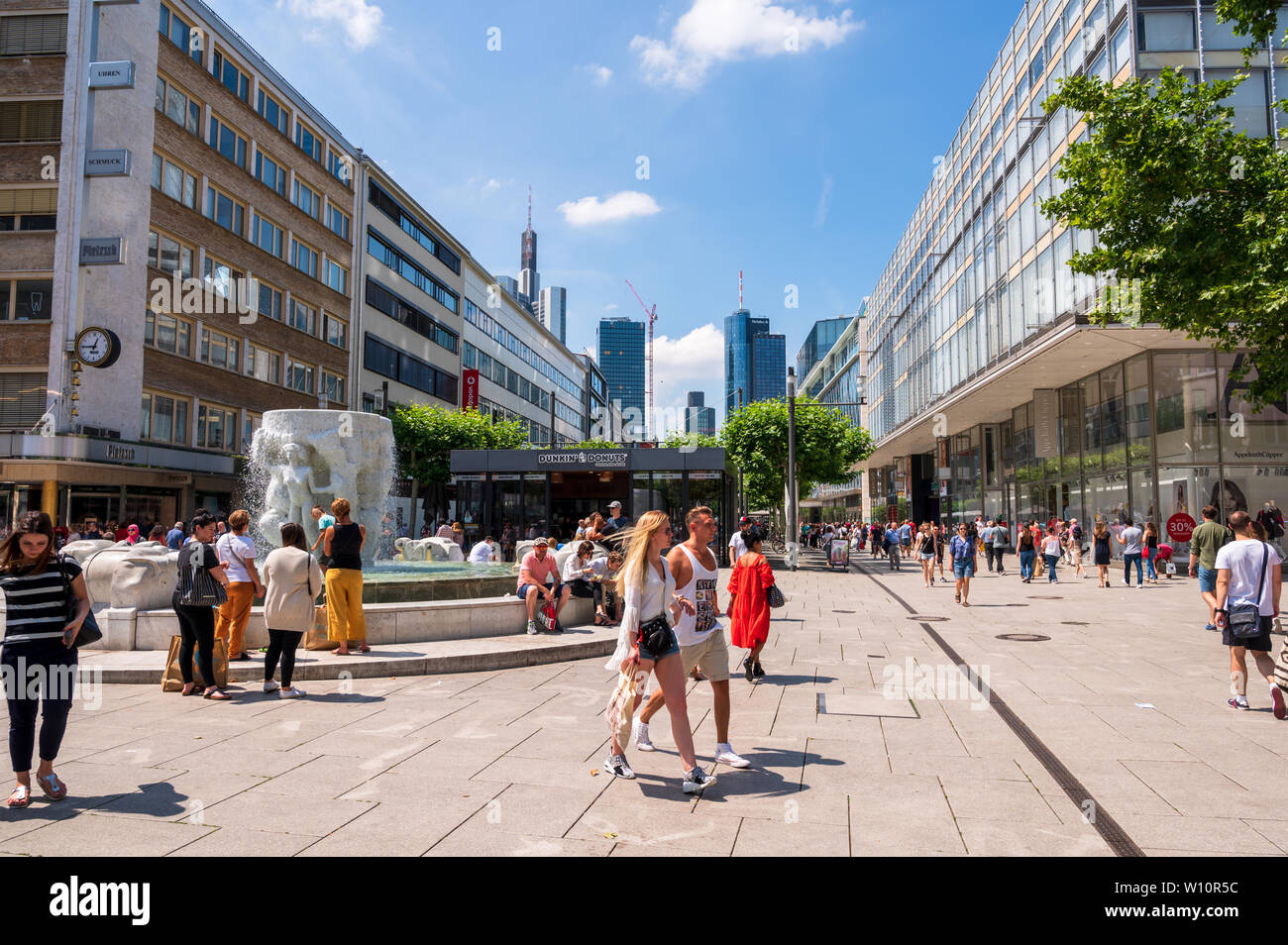 Frankfurt high street, Germany Stock Photo Alamy