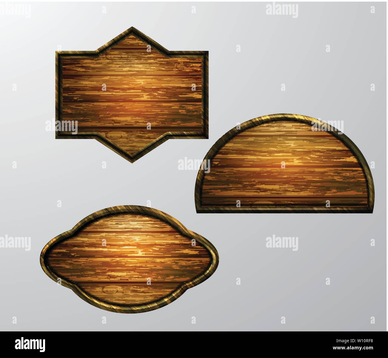 Vector realistic illustration of wooden signboard Stock Vector Image ...
