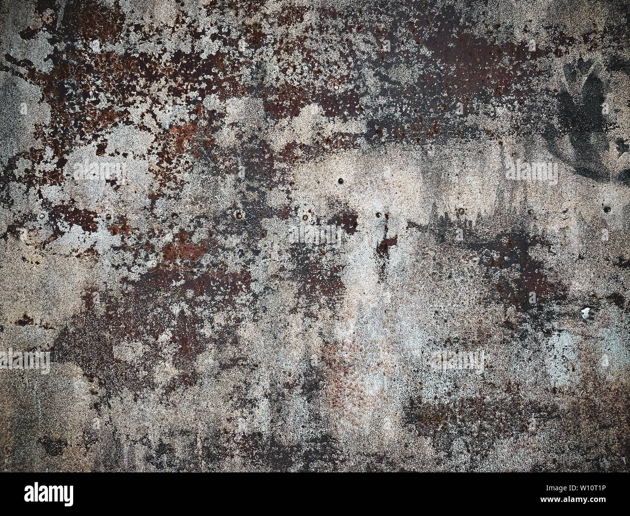 old rusting with peeling paint metal blank designer background Stock ...