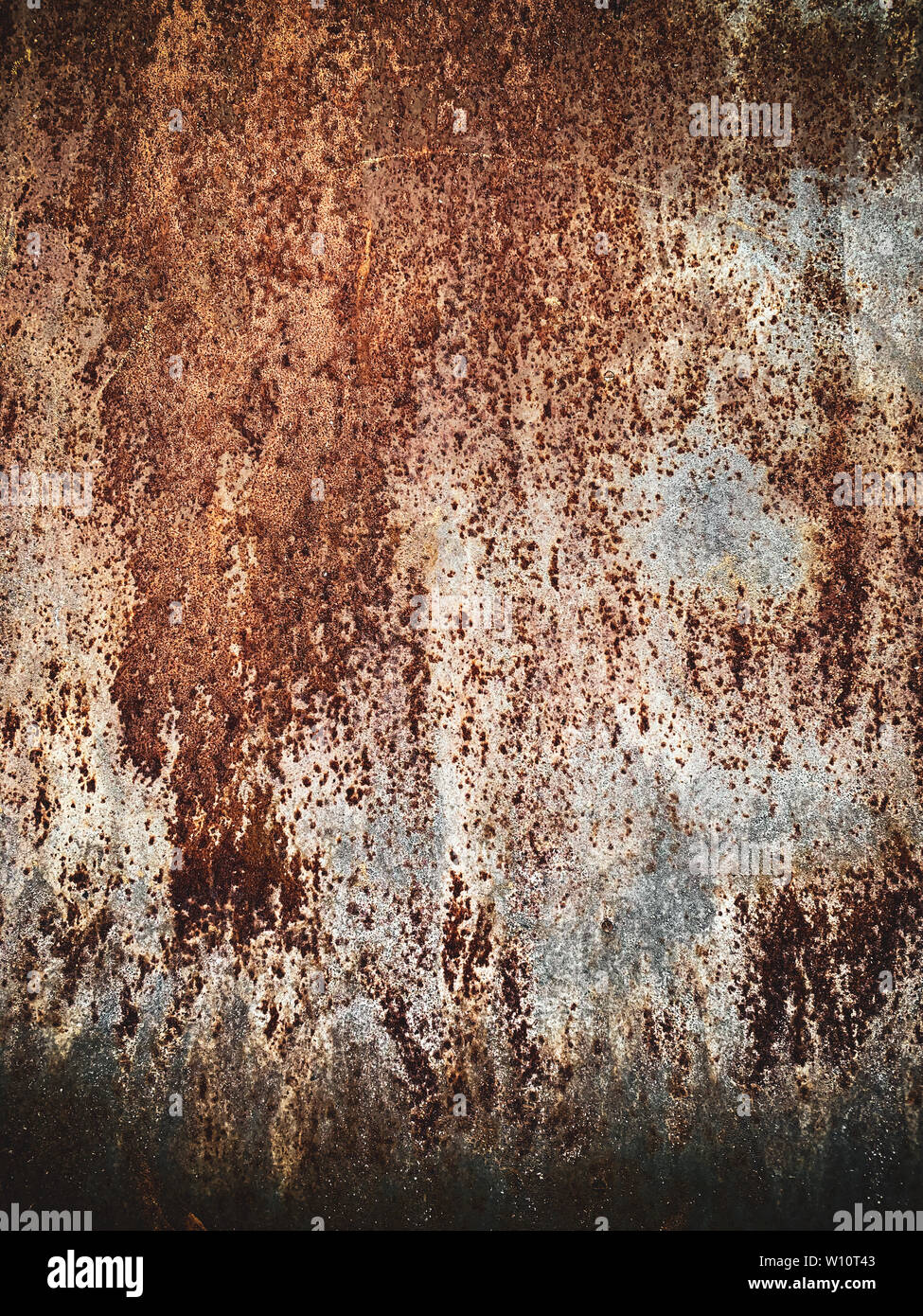 old rusting with peeling paint metal blank designer background Stock ...