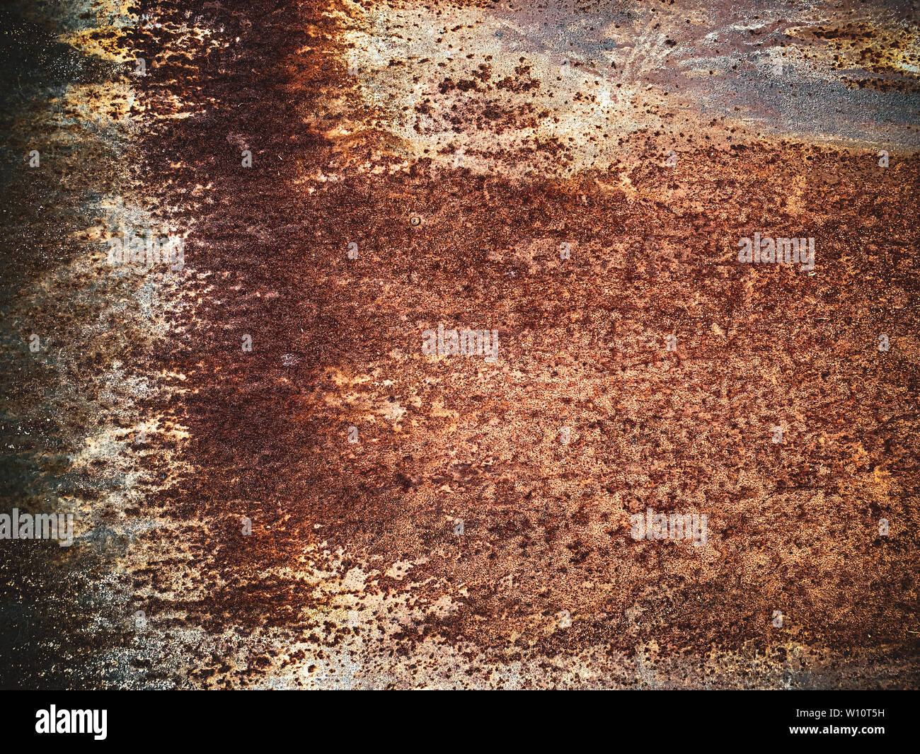 old rusting with peeling paint metal blank designer background Stock ...