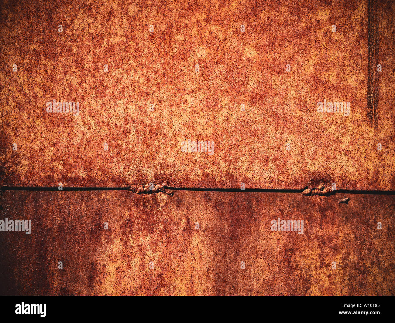 old rusting with peeling paint metal blank designer background Stock ...