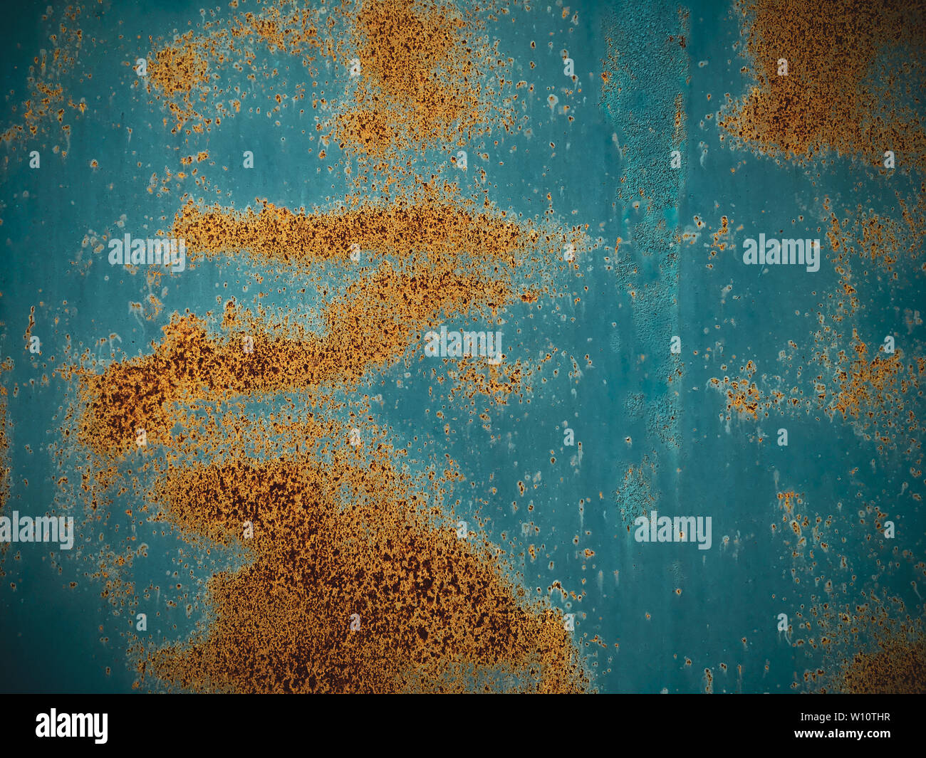 old rusting with peeling paint metal blank designer background Stock ...