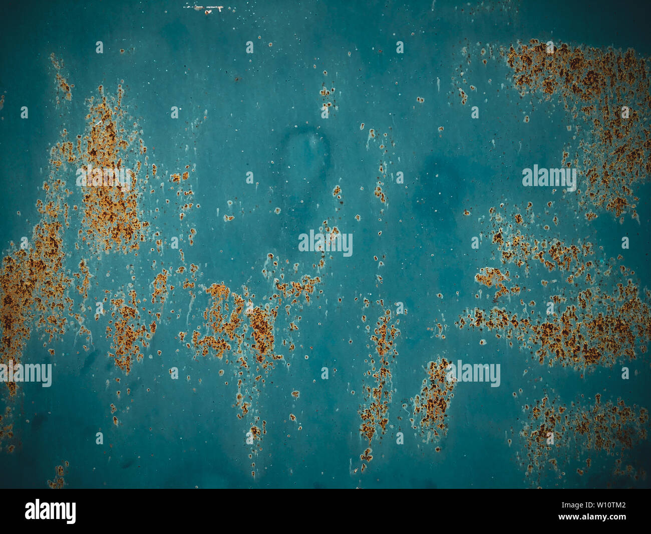 old rusting with peeling paint metal blank designer background Stock ...