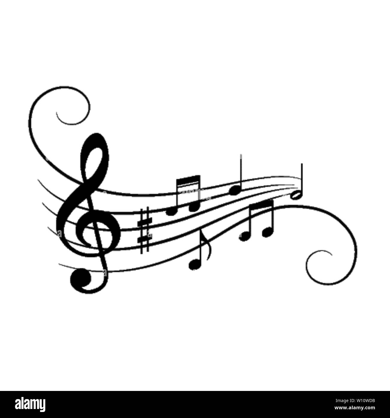 Abstract music background with musical notes Stock Vector