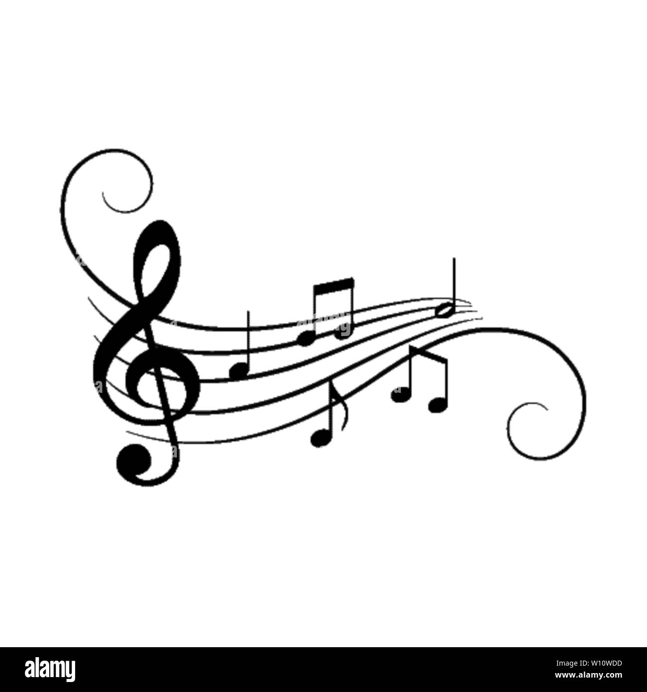 Abstract music background with musical notes Stock Vector