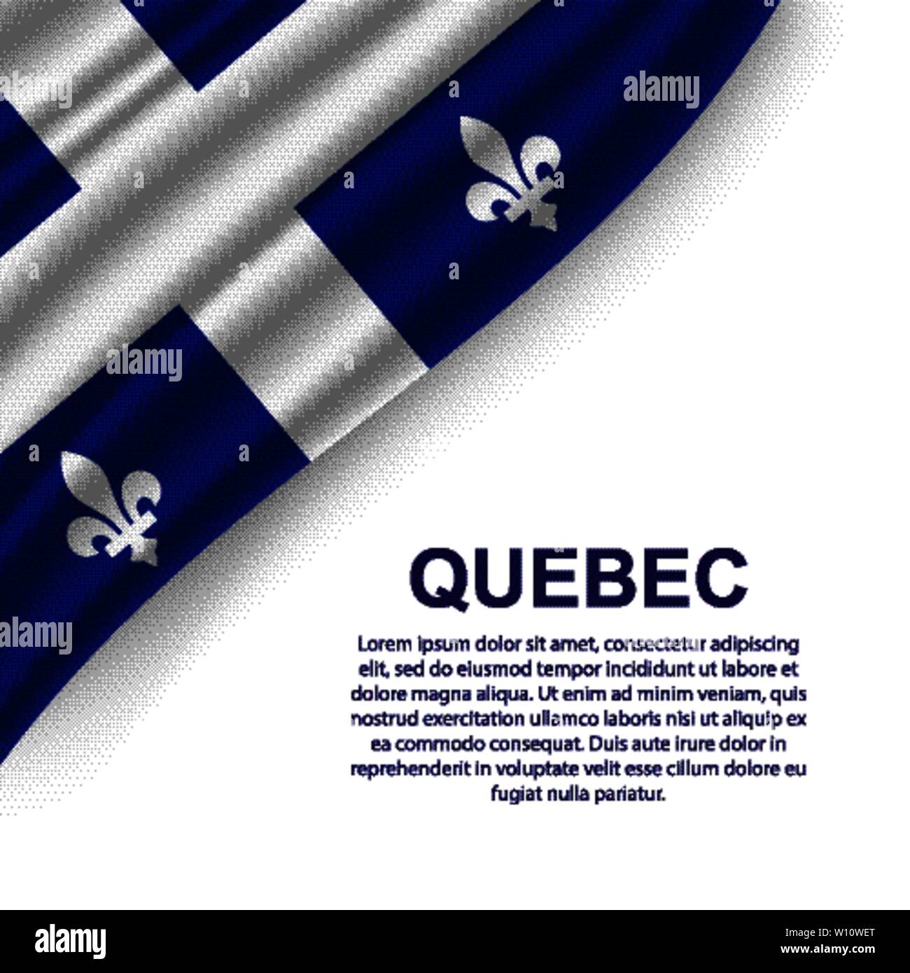 Waving Flag Of Quebec On White Background Template For Design Stock Vector Image And Art Alamy 8759