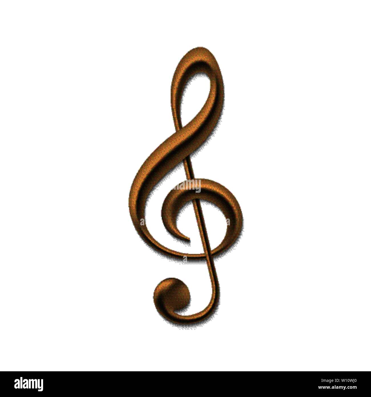 Realistic gold metallic note symbol isolated . Template for your design ...