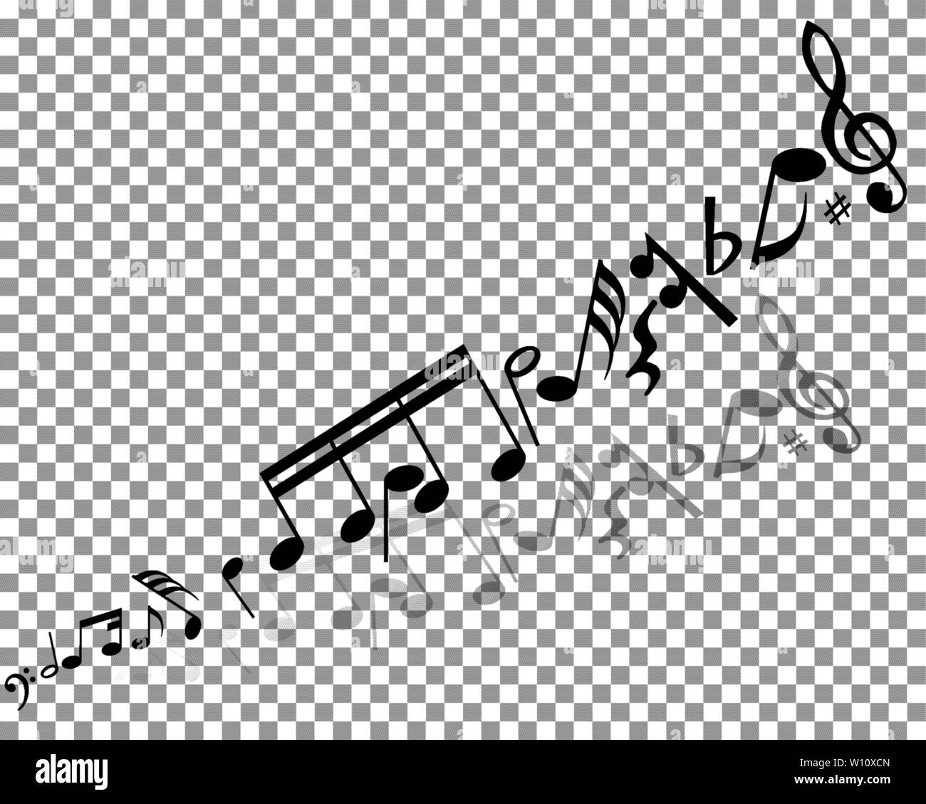 Vector Notes Design With Transparency Grid on Back. Vector Illustration ...