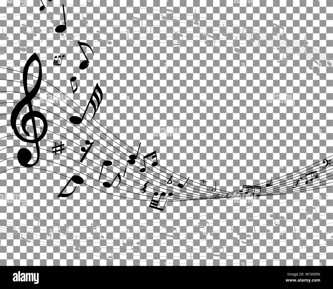 Vector Notes Design With Transparency Grid on Back. Vector Illustration ...