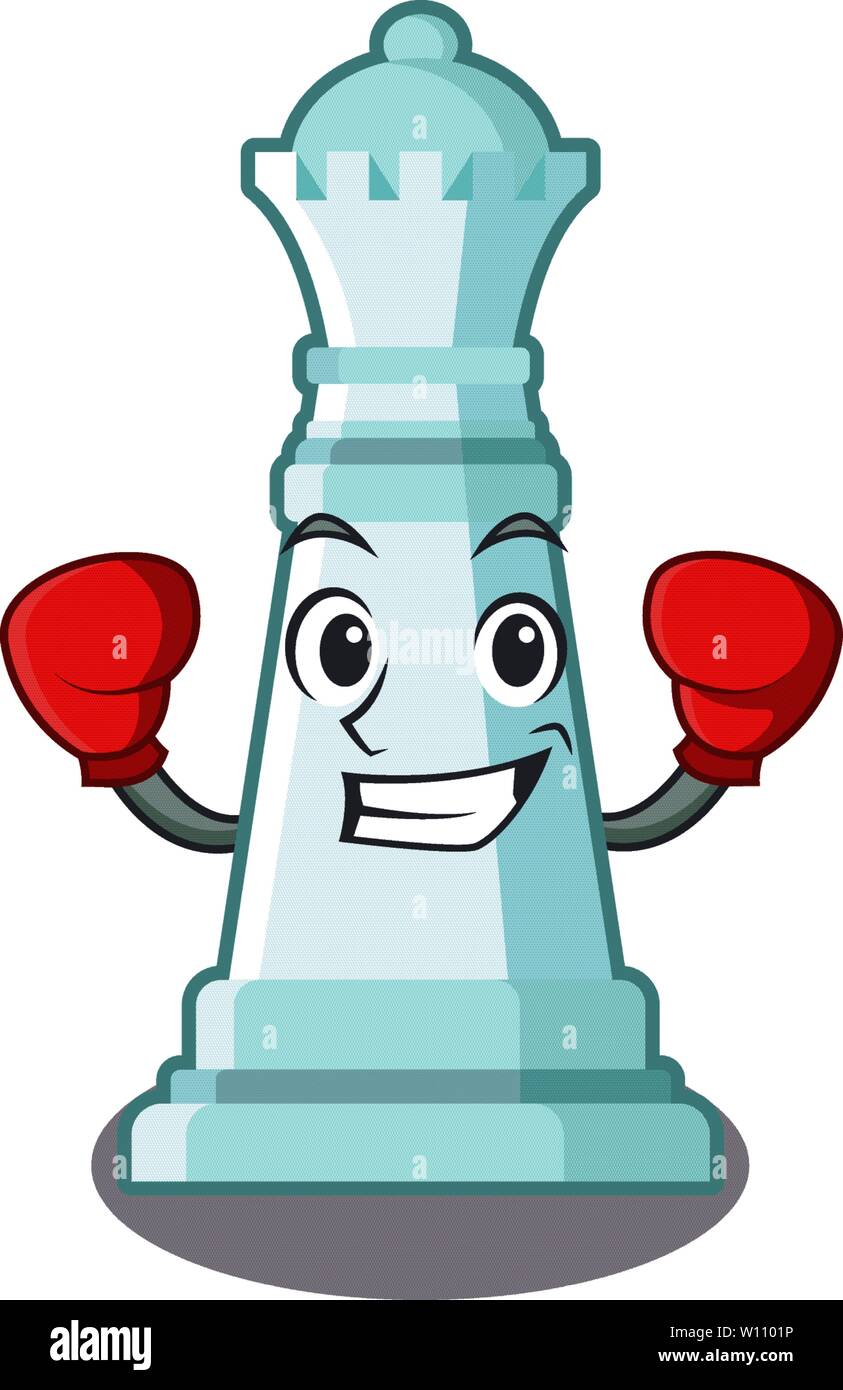 Boxing chess queen isolated in the character Stock Vector Image & Art ...