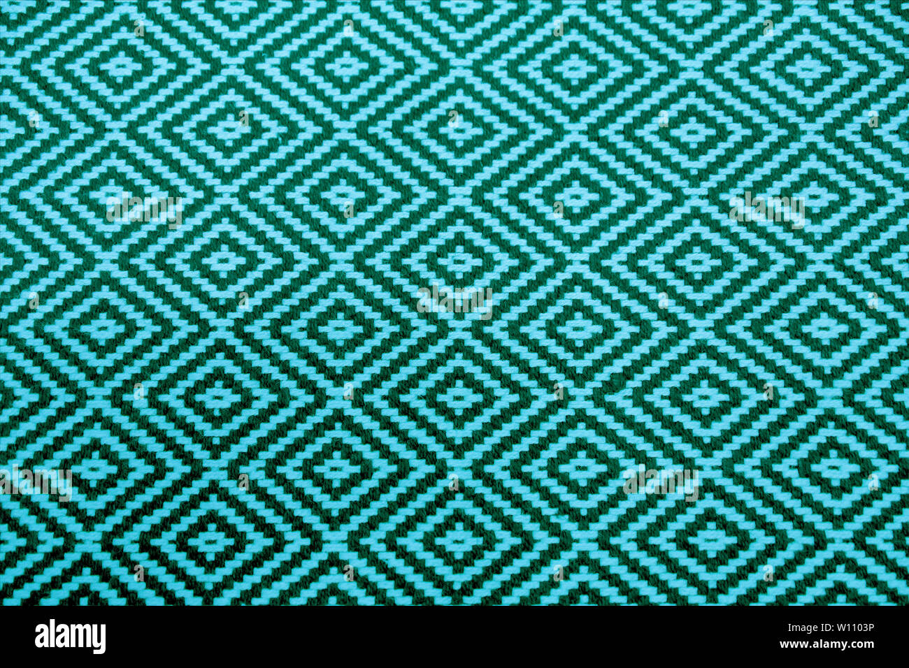 Vibrant And Deep Turquoise Blue Colored Ethnic Pattern Fabric For Background Or Banner Stock Photo Alamy