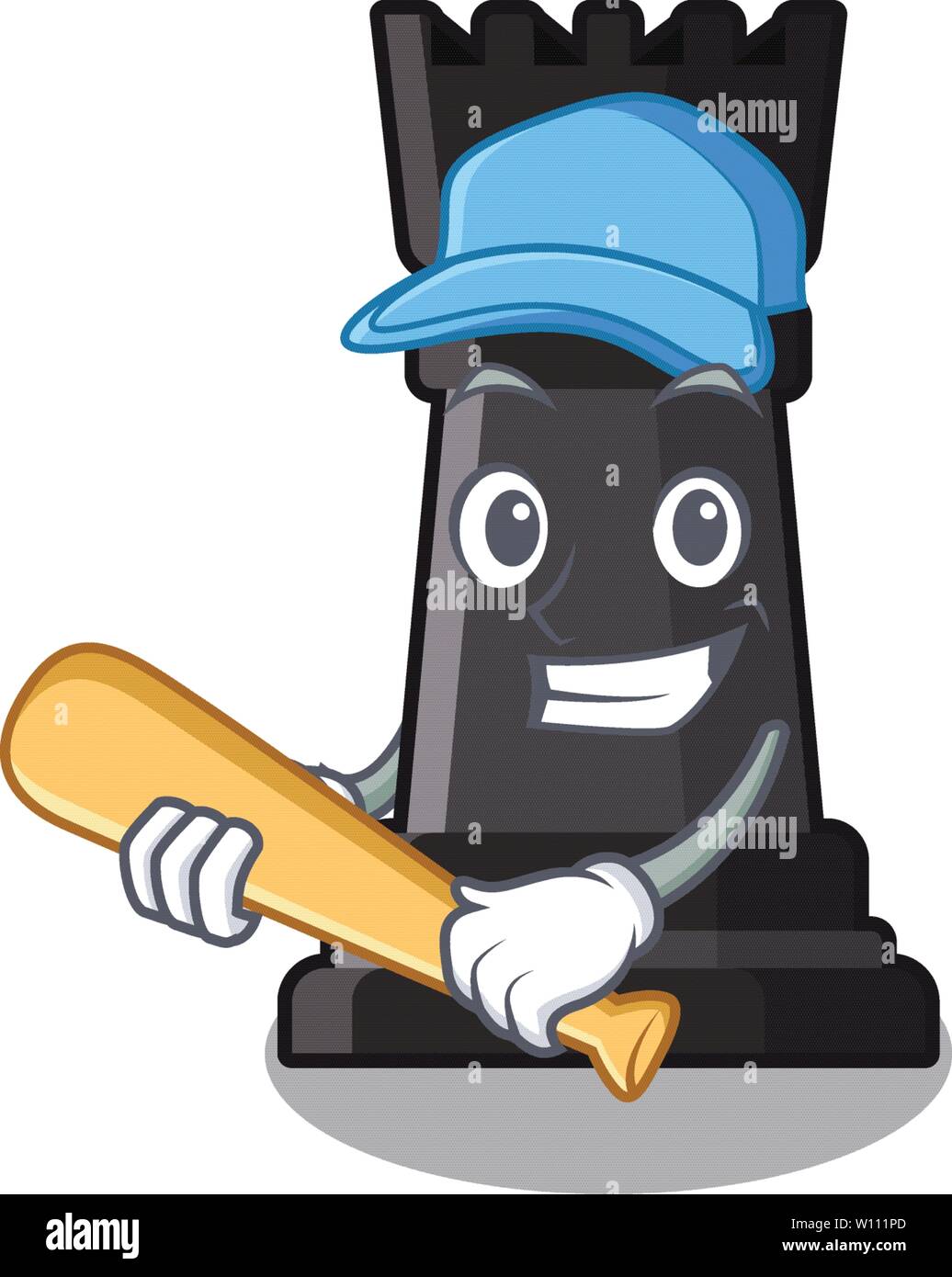 Baseball Rook Playing baseball rook chess toys above cartoon table Stock Vector Image ...