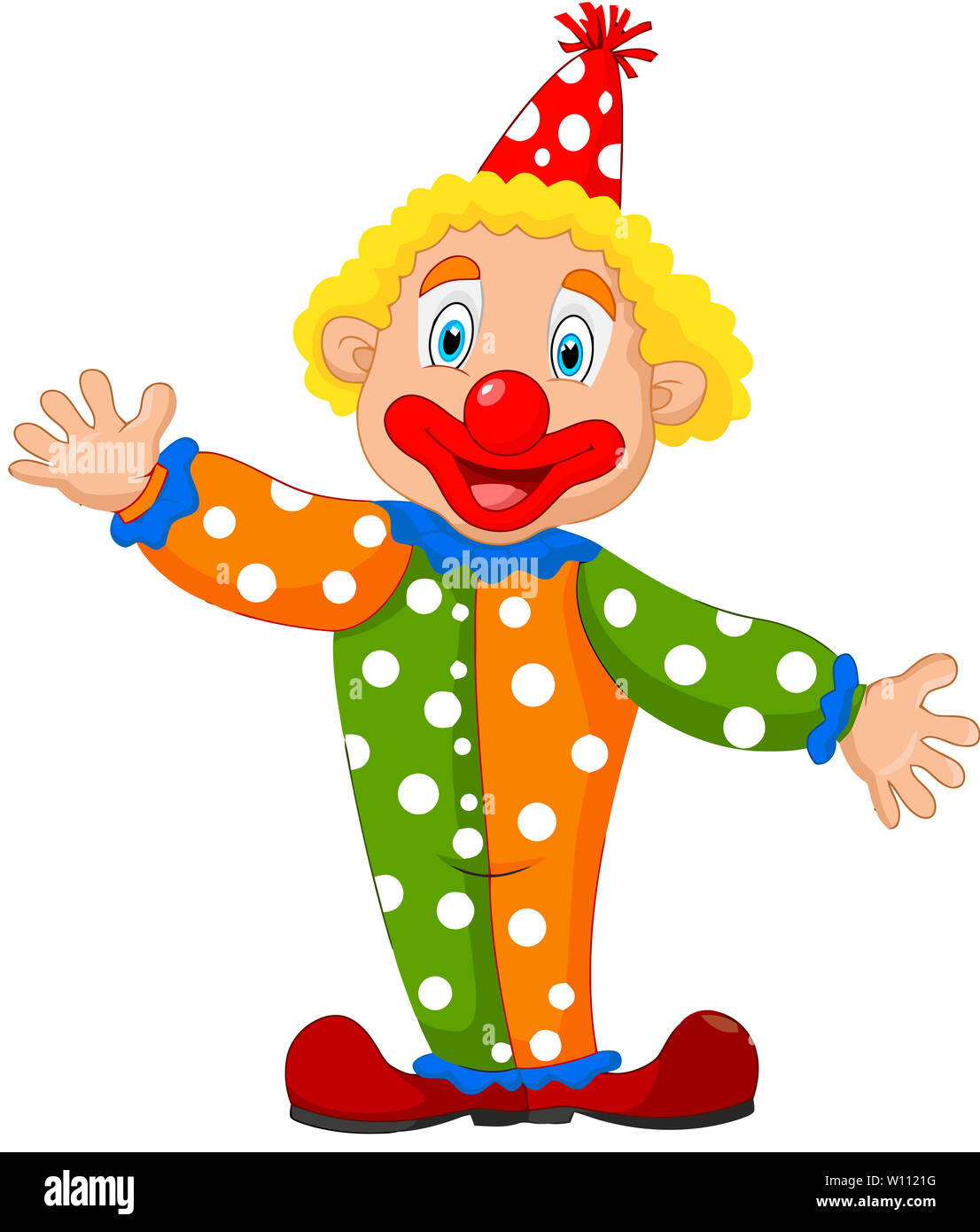 clown circus show stage costume party joker illustration Stock Photo