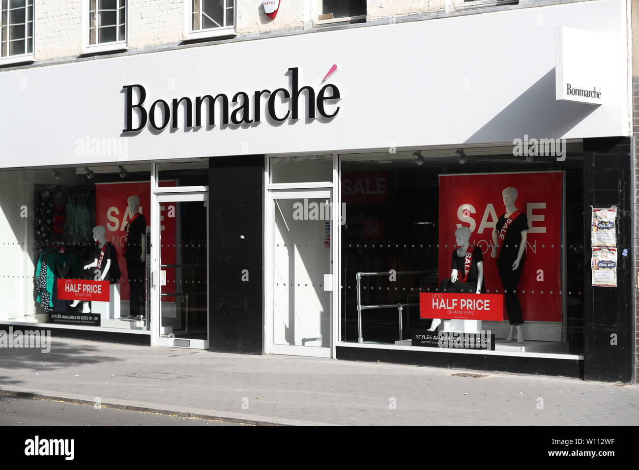 A general view of a Bonmarch?? store front at Hounslow High Street in west London. Stock Photo