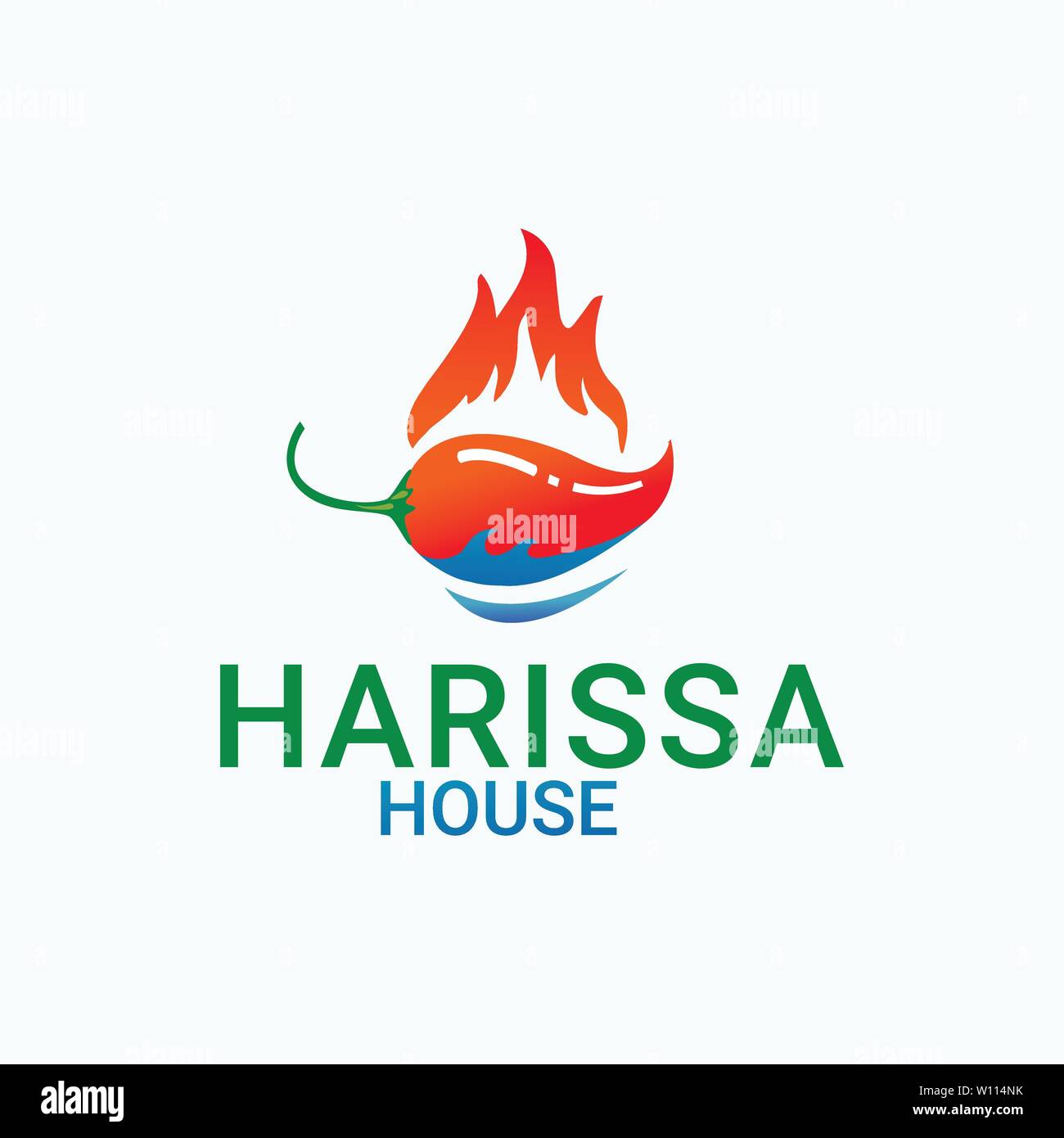 Chili house logo design template Stock Vector