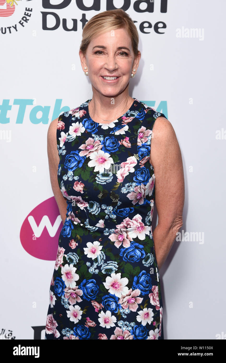 London, UK. 28th June, 2019. LONDON, UK. June 28, 2019: Chris Evert arriving for the WTA Summer Party 2019 at the Jumeirah Carlton Tower Hotel, London. Picture: Steve Vas/Featureflash Credit: Paul Smith/Alamy Live News Stock Photo