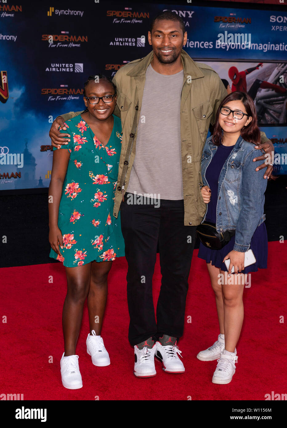 Los Angeles, CA - June 26, 2019: Ron Artest and family attend the premiere  of Sony Pictures "Spider-Man Far From Home" held at TCL Chinese Theatre  Stock Photo - Alamy