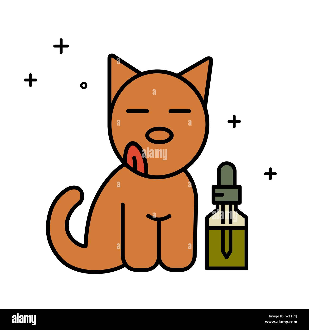 Veterinary care concept icon. Isolated vector illustration on white background. Stock Vector