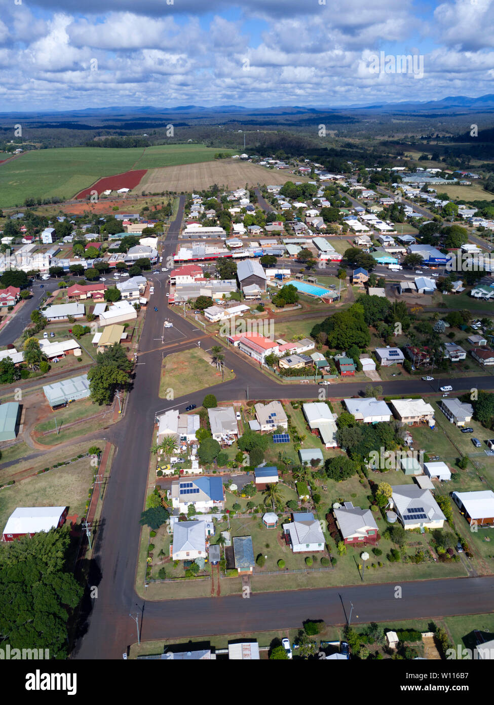 Aerial of Childers Queensland Australia Stock Photo Alamy
