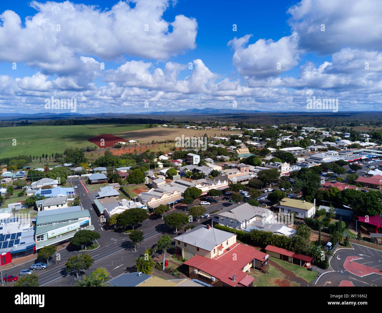 Aerial of Childers Queensland Australia Stock Photo Alamy