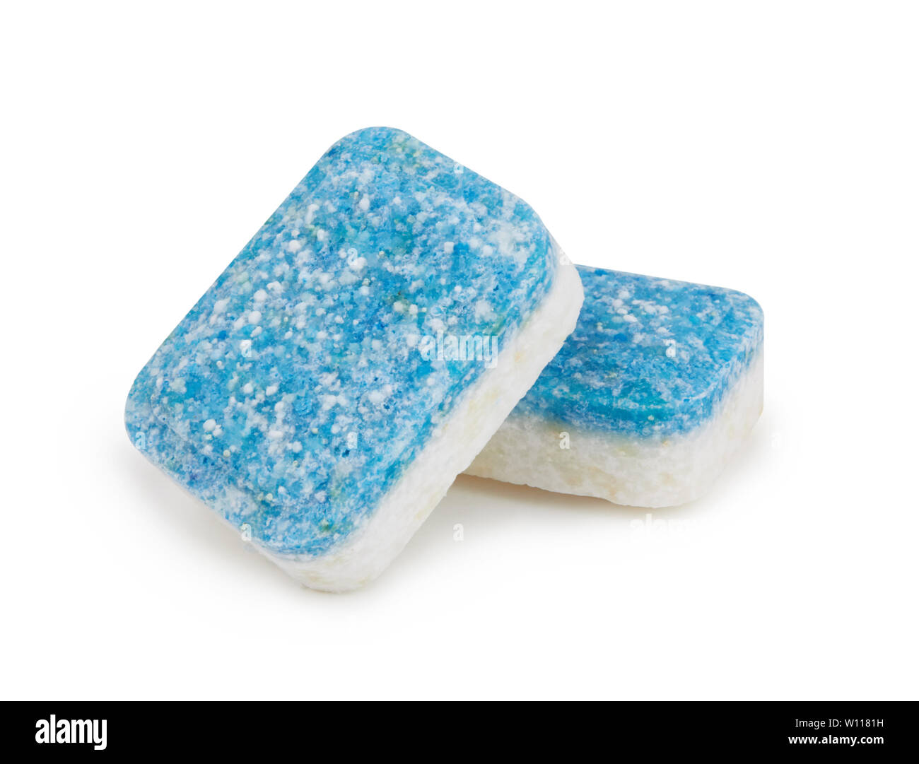 Dishwasher tablets isolated on a white background Stock Photo