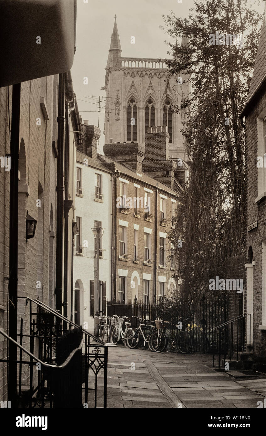 Portugal Place and St John's College Chapel, Cambridge, England, UK