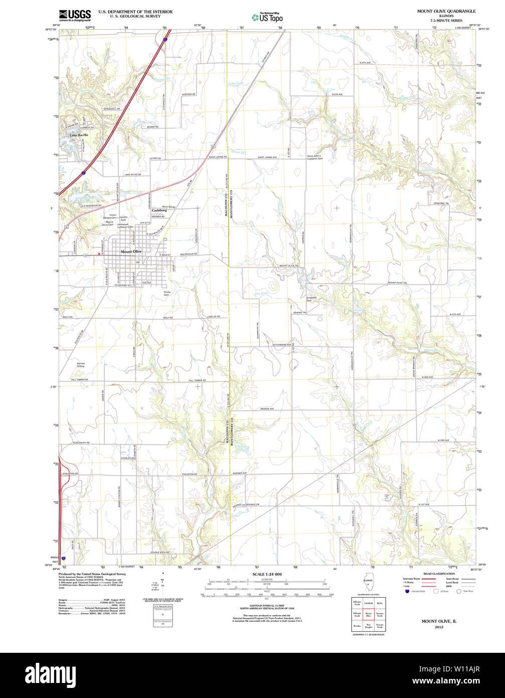Map of mount olive hires stock photography and images Alamy
