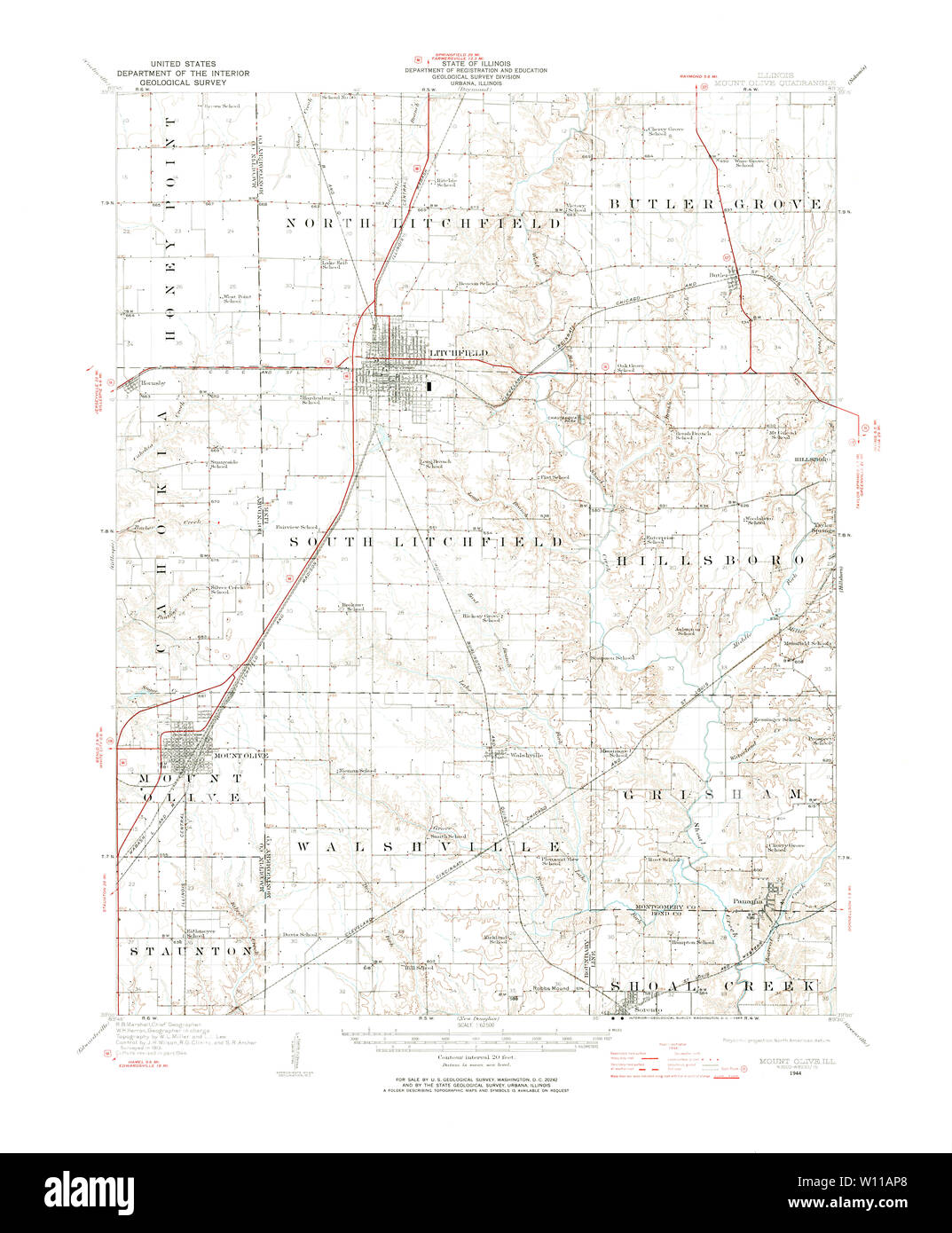 Map of mount olive hires stock photography and images Alamy