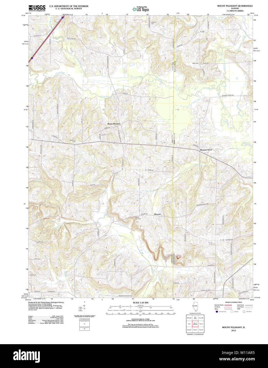 Map of mount pleasant Cut Out Stock Images & Pictures - Alamy