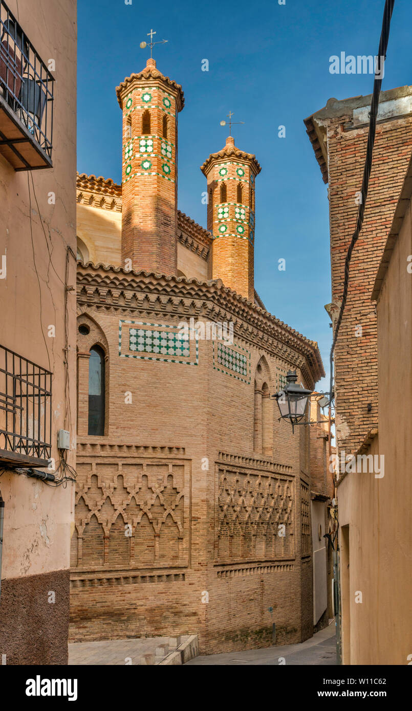 Iglesia de San Pedro, Mudejar style, 13th century church, in Teruel, Aragon, Spain Stock Photo