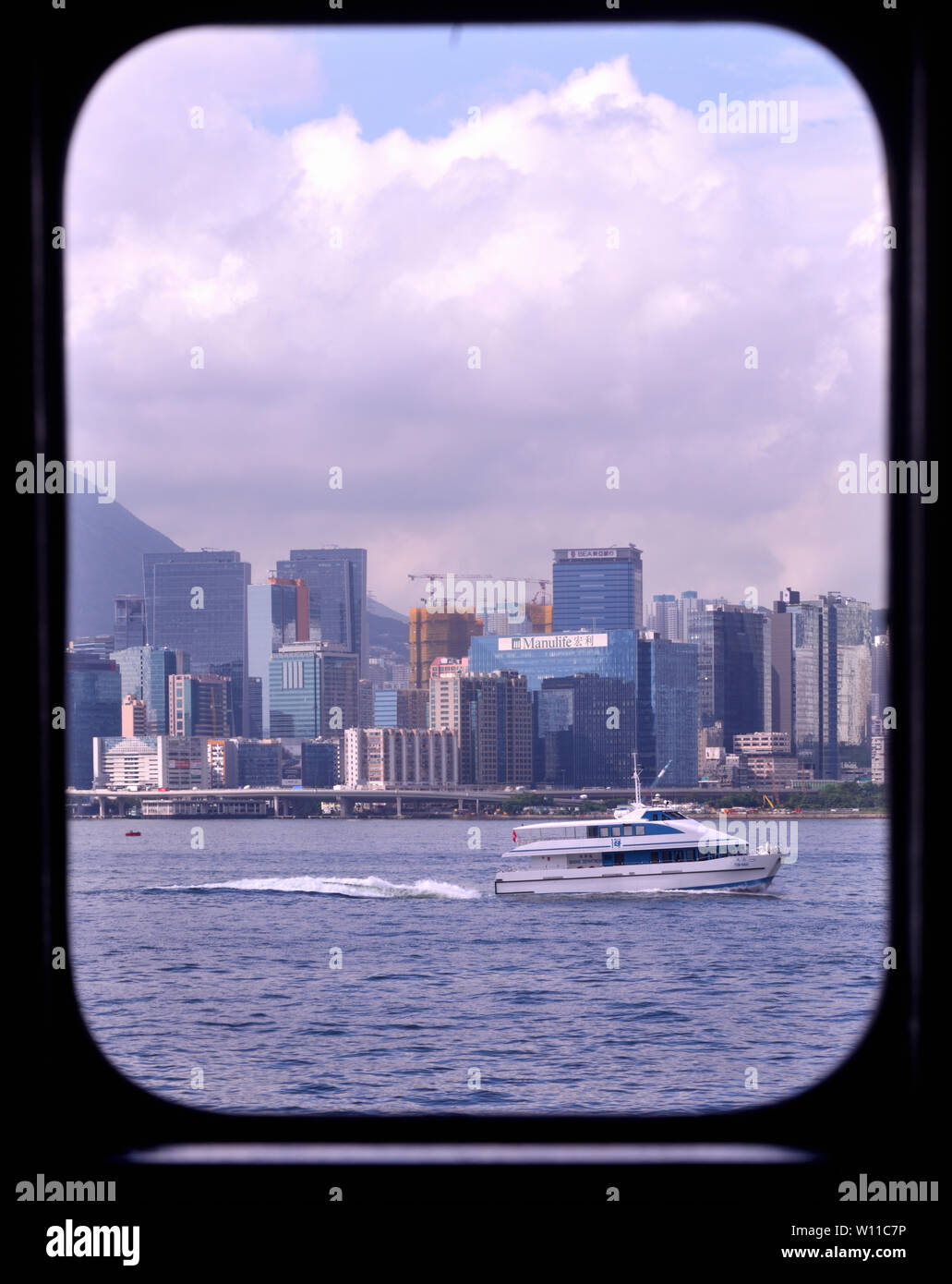 Sea view from porthole Stock Photo Alamy