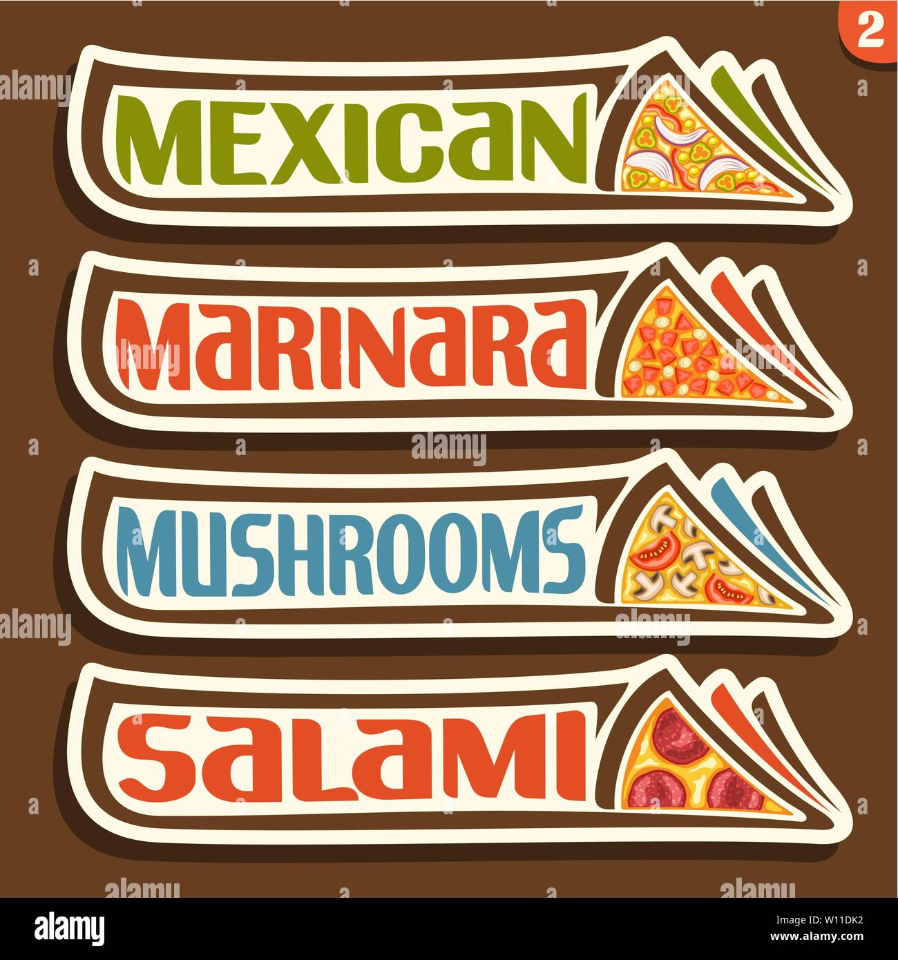Vector labels for Pizza Stock Vector Image & Art Alamy