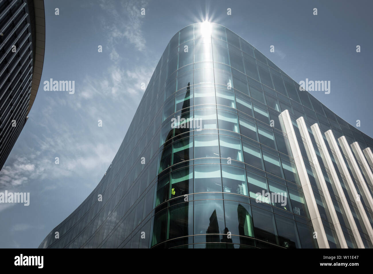 Goldman Sachs' Plumtree Court European headquarters building on Stonecutter Street, City of London, UK Stock Photo