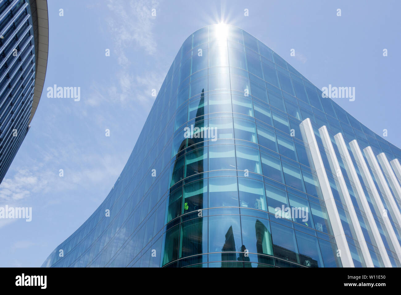 Goldman Sachs' Plumtree Court European headquarters building on Stonecutter Street, City of London, UK Stock Photo