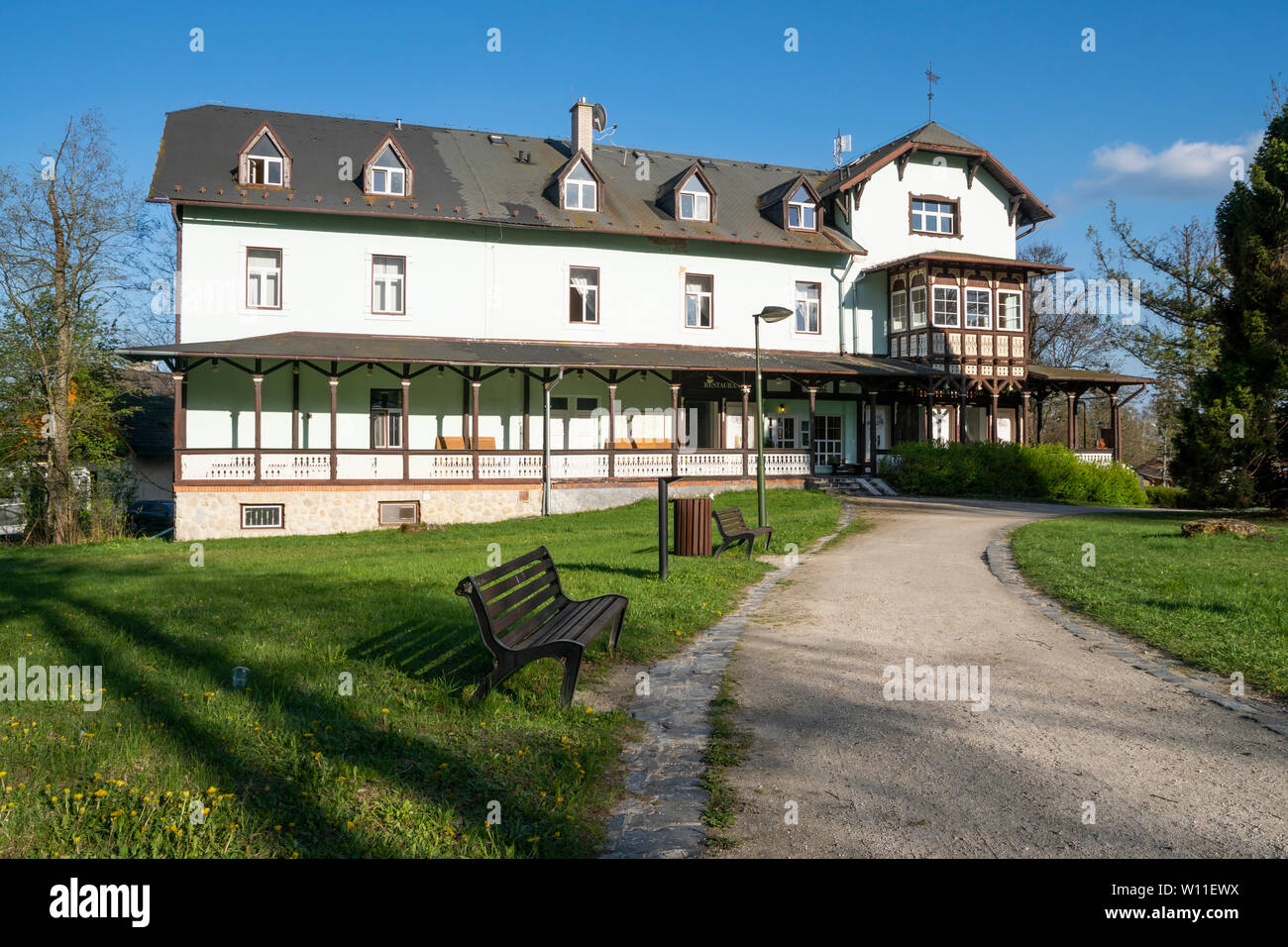 Historic building in Tatranska Lomnica, Slovakia Stock Photo