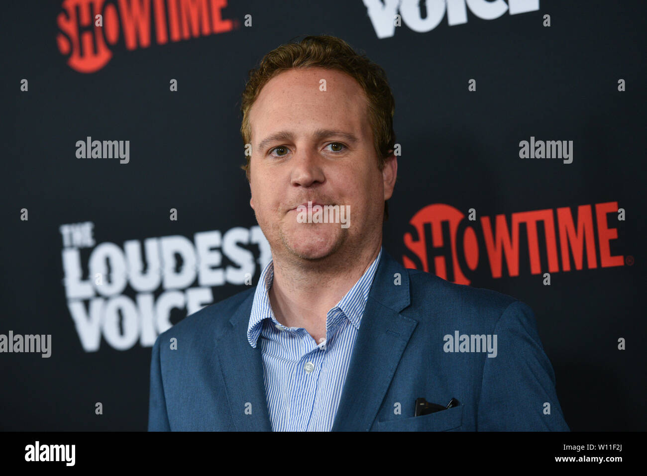 Patch Darragh attends 'The Loudest Voice' New York Premiere at Paris Theatre on June 24, 2019 in New York City. Stock Photo