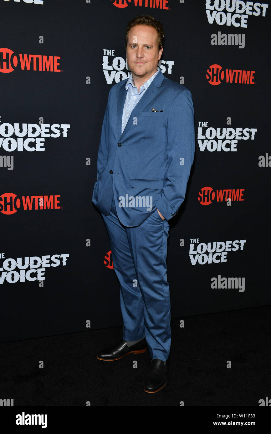 Patch Darragh attends 'The Loudest Voice' New York Premiere at Paris Theatre on June 24, 2019 in New York City. Stock Photo