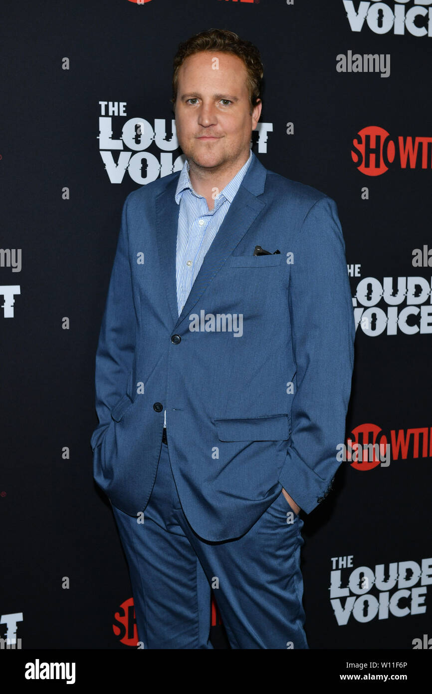 Patch Darragh attends 'The Loudest Voice' New York Premiere at Paris Theatre on June 24, 2019 in New York City. Stock Photo