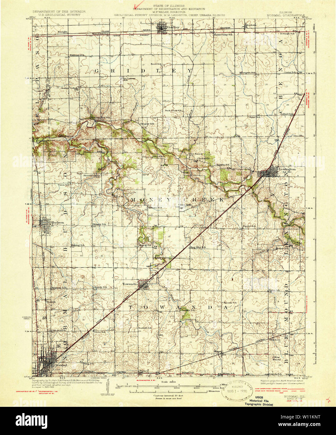 Map of normal illinois hires stock photography and images Alamy