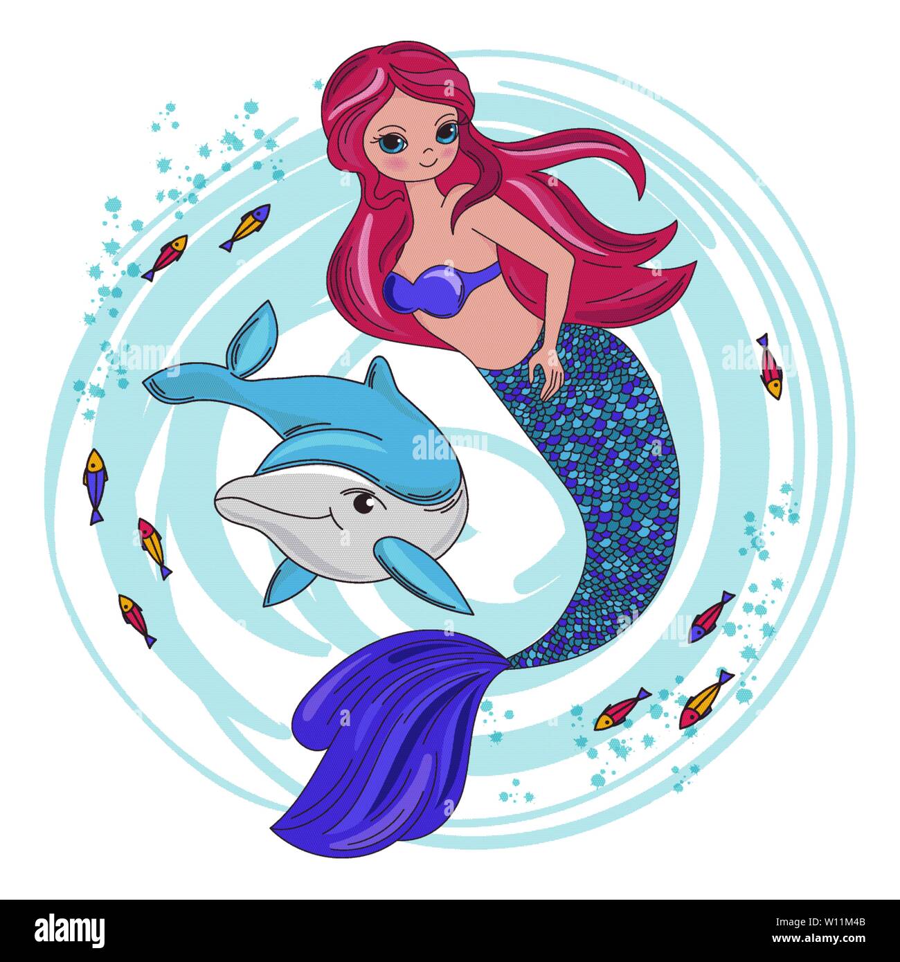 thumbnail image 2 of The Mountain Water Dragon Fairy Mermaid T-Shirt – Ann Stokes Art – Short Sleeve, Blue, S-3XL 2 of 6